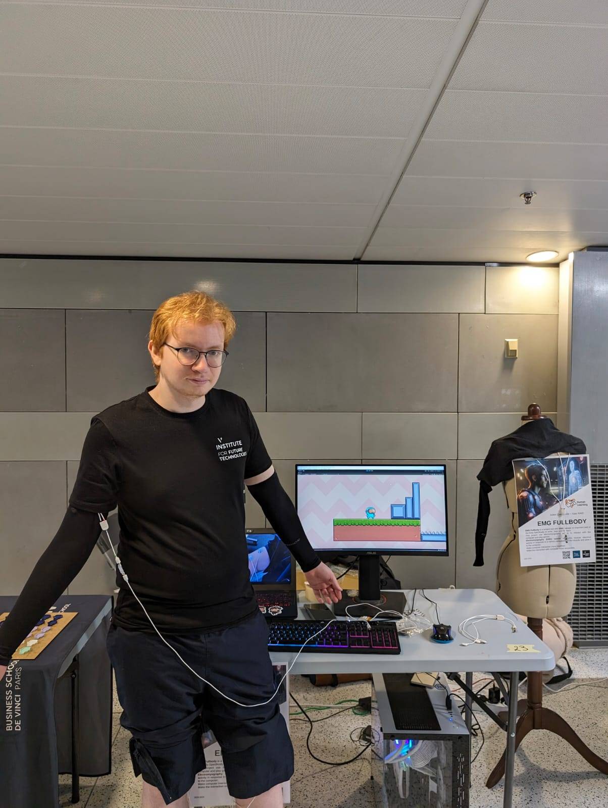 Presenting the EMG controller at the Festival of Learning